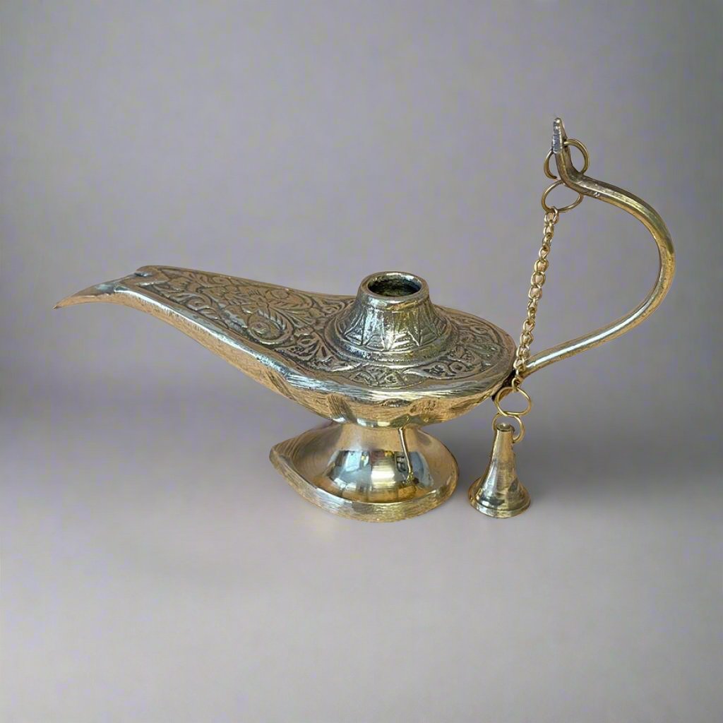 Early Islamic Replica Brass Oil Lamp