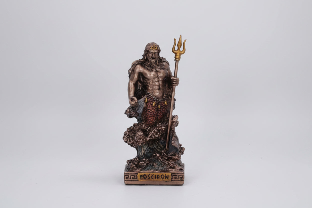 Poseidon God of the Sea Mini Statue