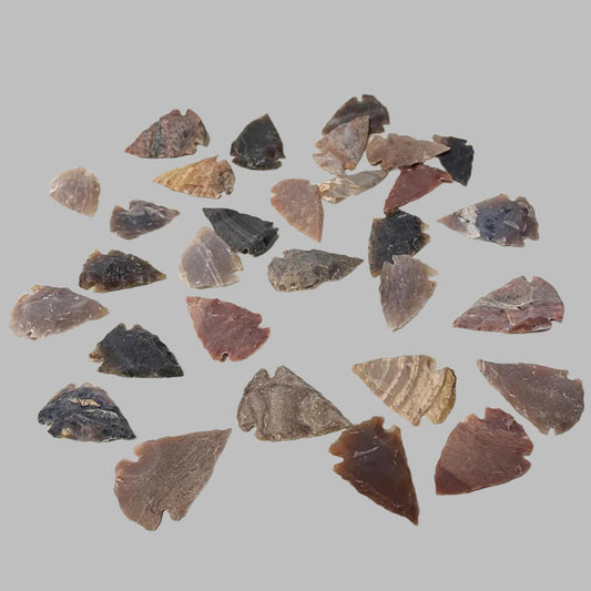 30 x Mini Flint Arrow Heads