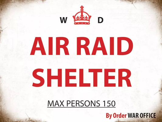 Air Raid Shelter Metal Sign