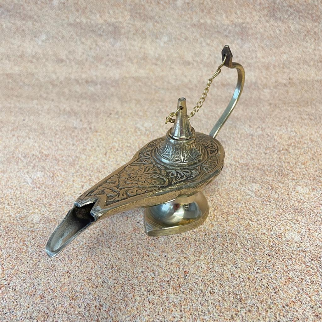 Early Islamic Replica Brass Oil Lamp