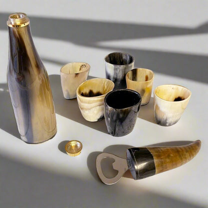 Horn Drinking and Eating set