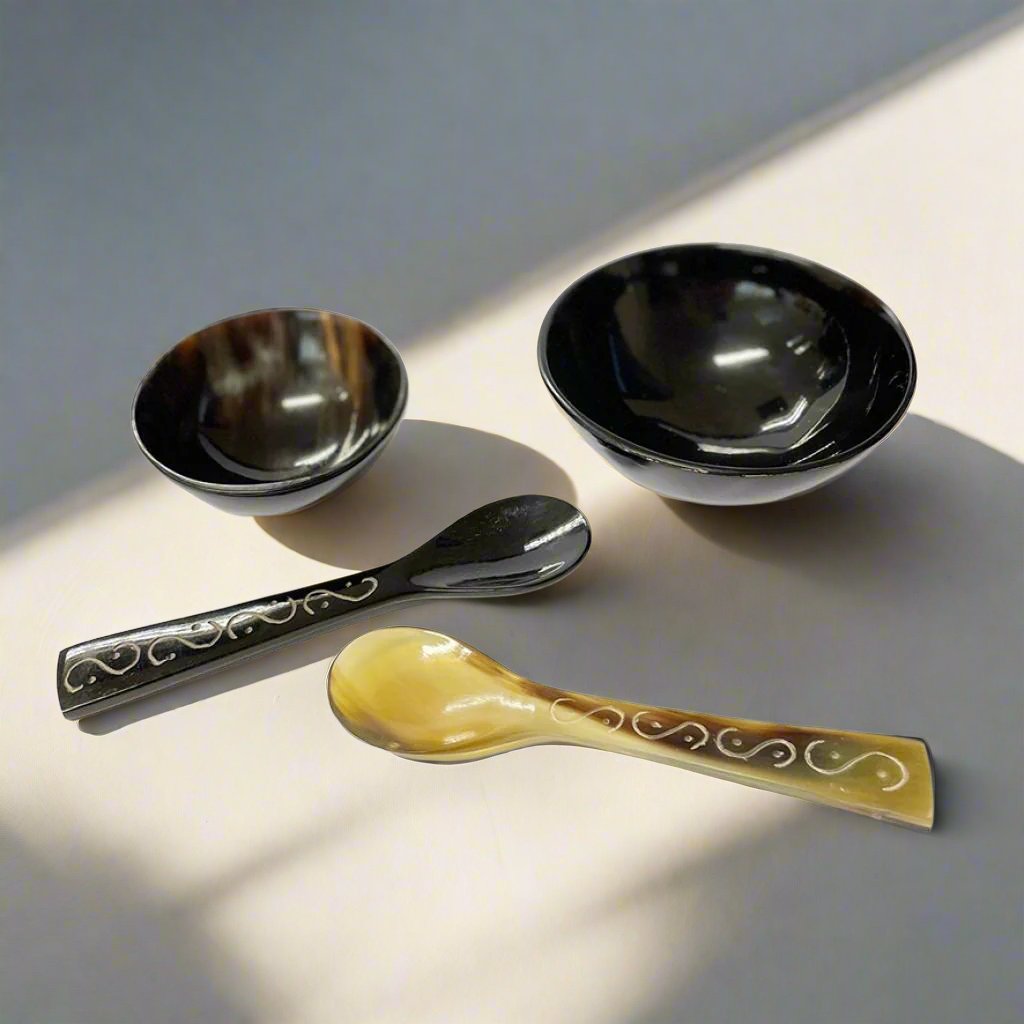 Horn Drinking and Eating set