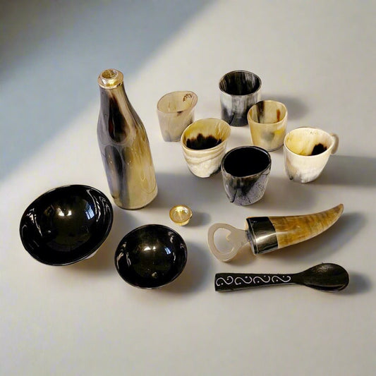 Horn Drinking and Eating set