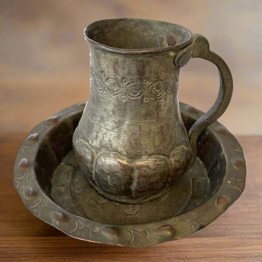 Pewter Plate and Tankard Set