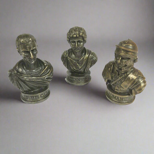 Set of 3 Mini Roman Busts