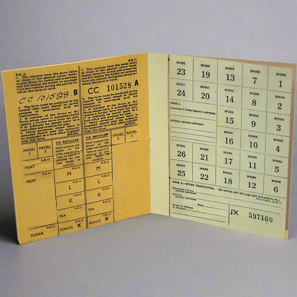 Set of 5 Replica Ration Books