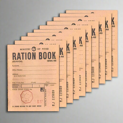 Set of 5 Replica Ration Books