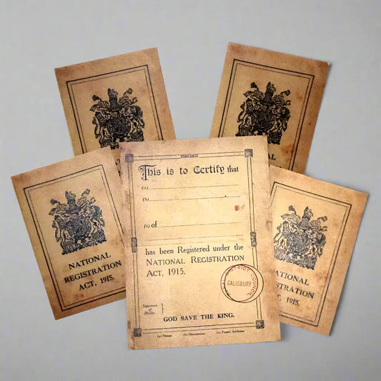 Set of 5 WW1 Registration Cards