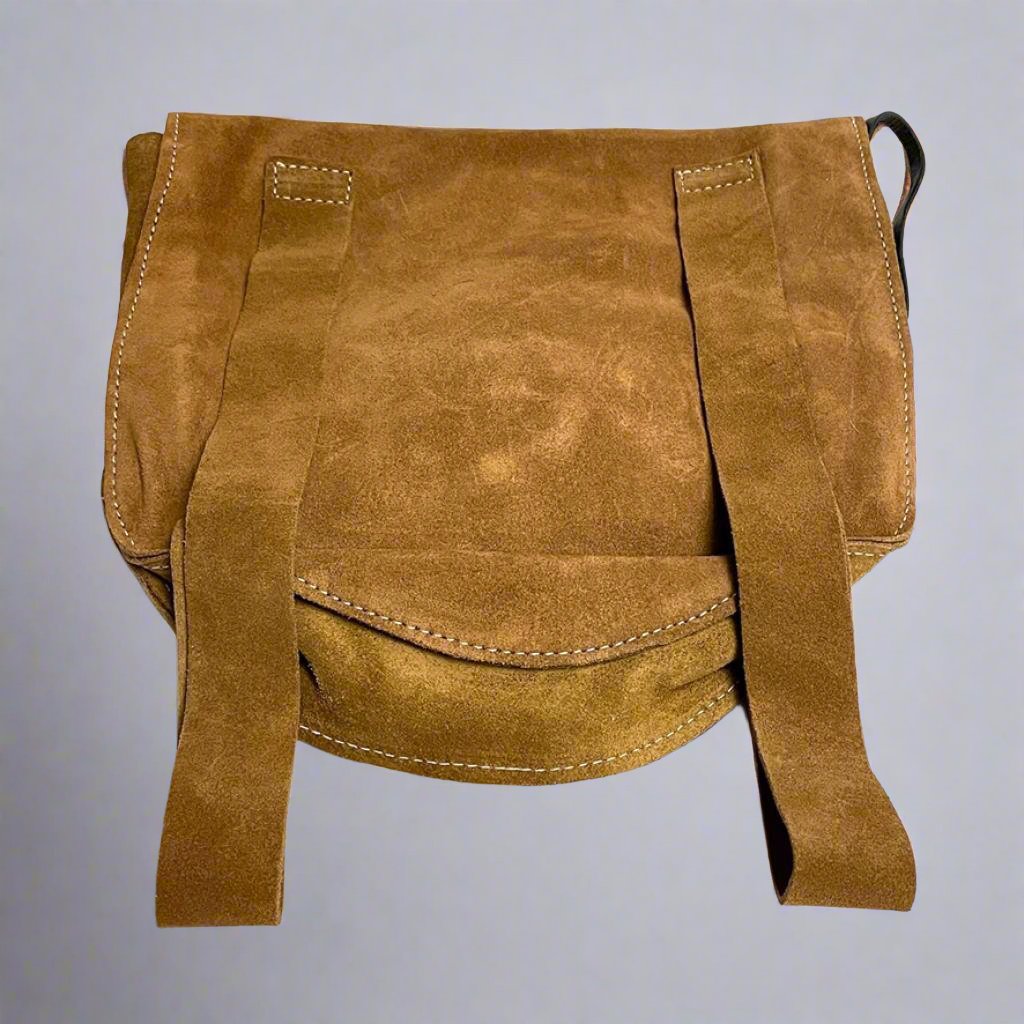 Wide Suede Leather Bag / Belt Pouch