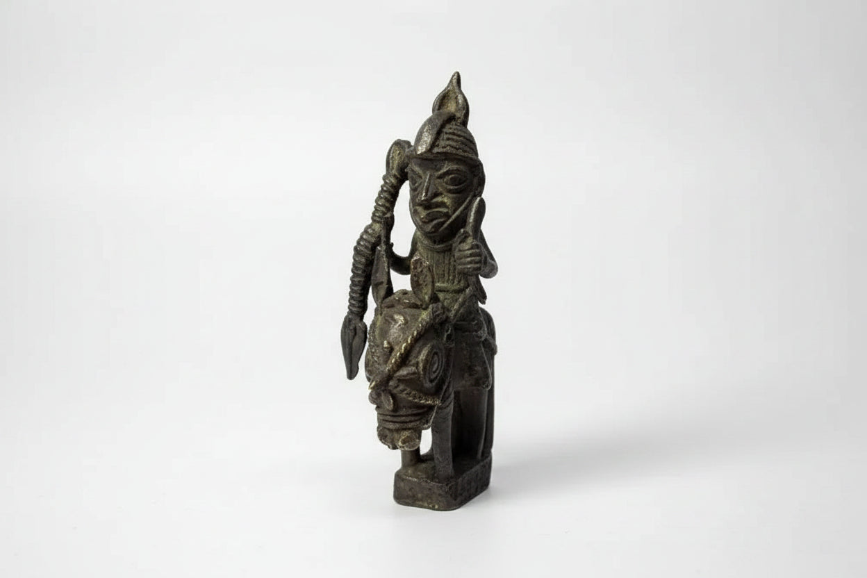 Benin Bronze Rider Figure