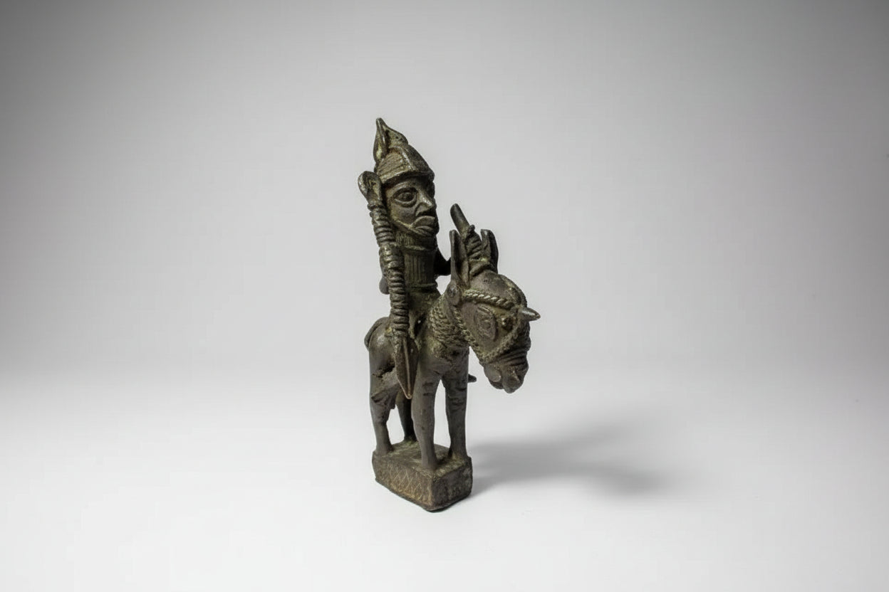 Benin Bronze Rider Figure