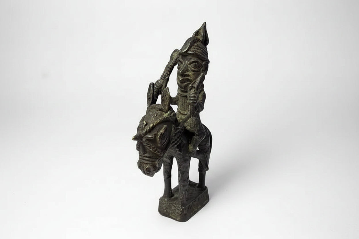 Benin Bronze Rider Figure