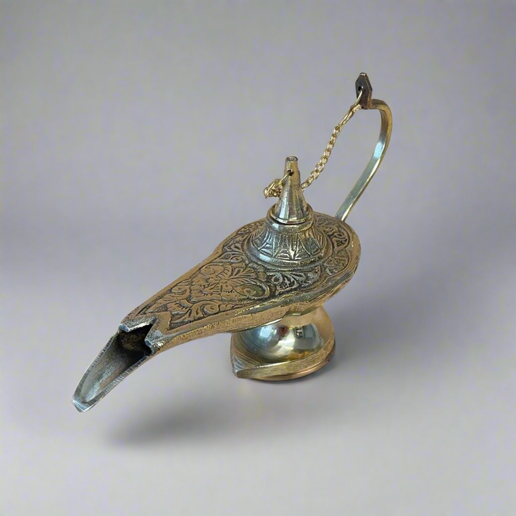 Early Islamic Replica Brass Oil Lamp