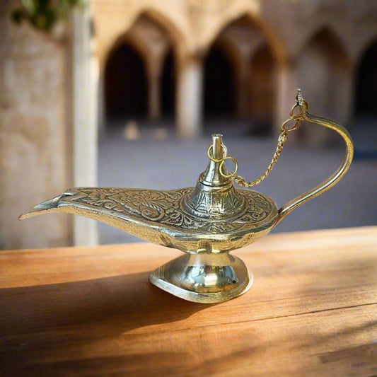 Early Islamic Replica Brass Oil Lamp