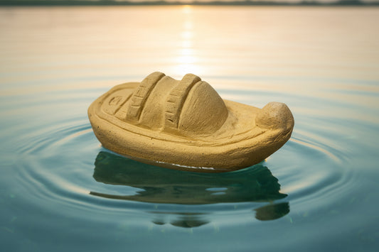 Egyptian Clay Toy Boat