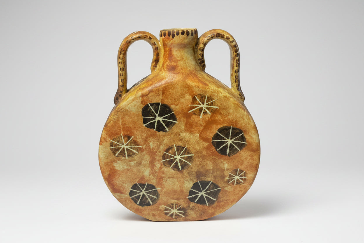 Large Greek Flat Back Wall Vase