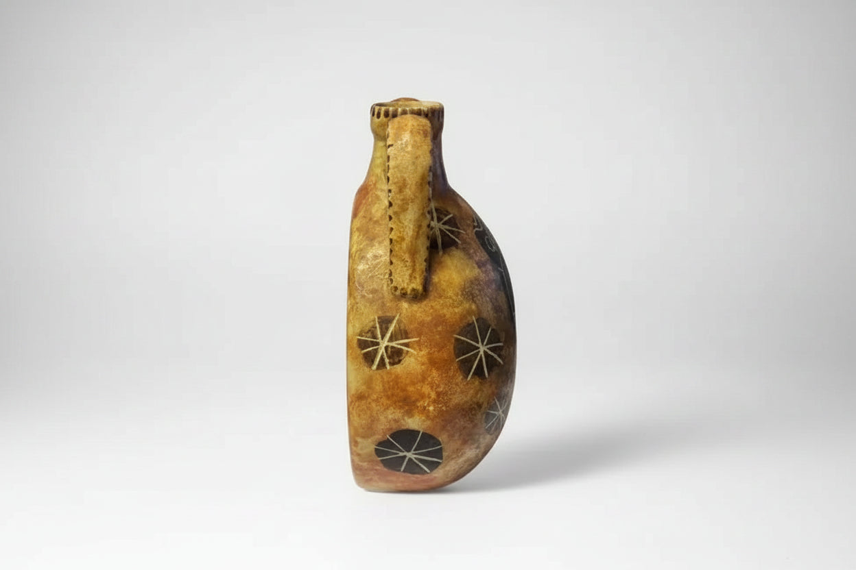 Large Greek Flat Back Wall Vase