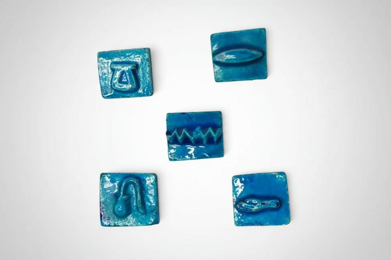 Mini Faience Hieroglyph Tile Set