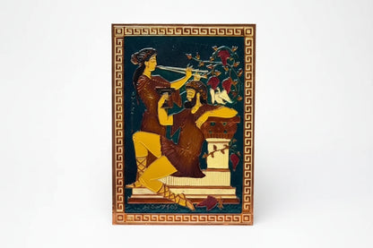 Pair of Embossed Copper Wall Plaques