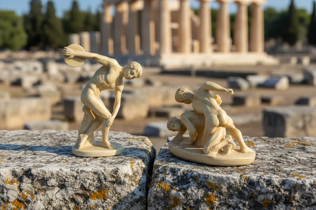 Pair of Greek Sports Figurines