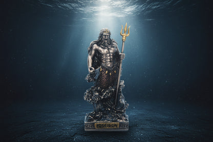 Poseidon God of the Sea Mini Statue