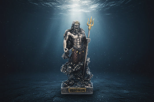 Poseidon God of the Sea Mini Statue