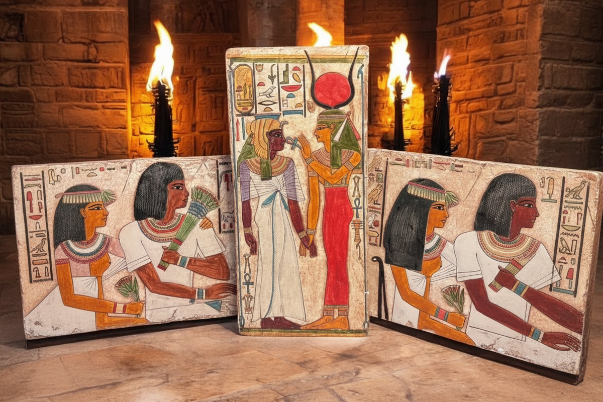 Set of 3 Large Plaster Friezes