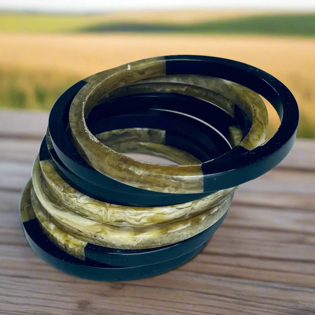 Set of 7 Horn Bangles